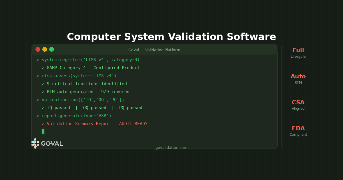 Computer System Validation Software 2026: What It Does and How to Choose